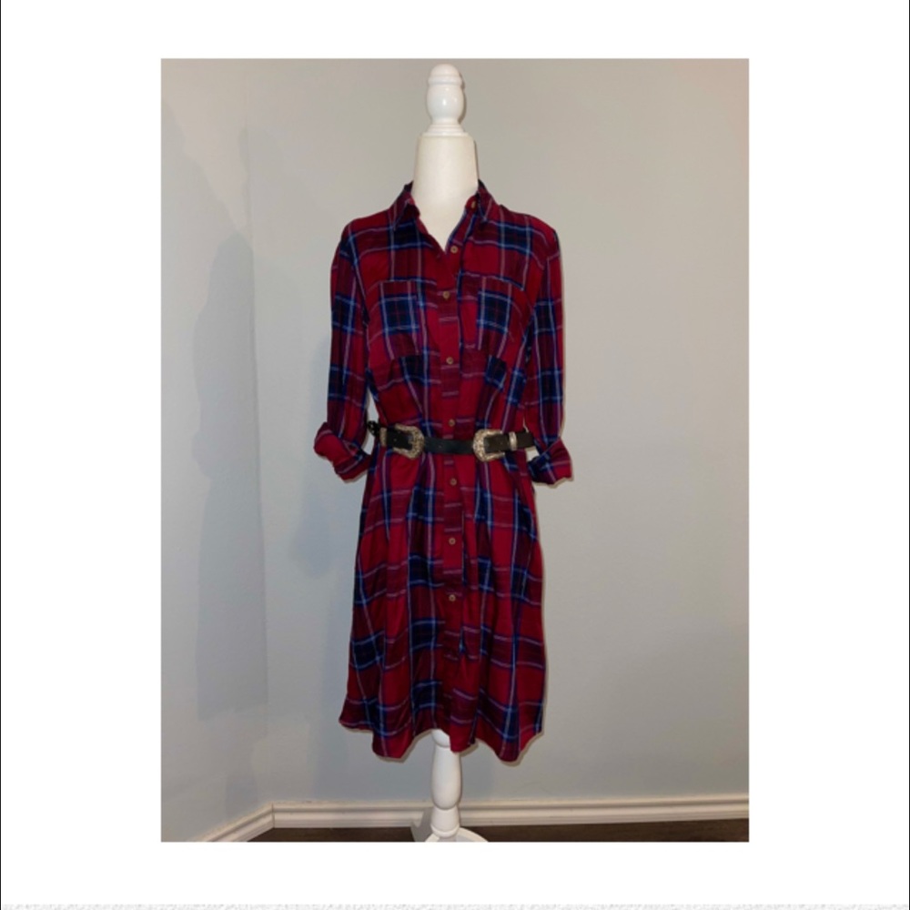 Old Navy Flannel Shirt Dress